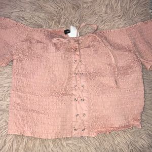 Pink crop top